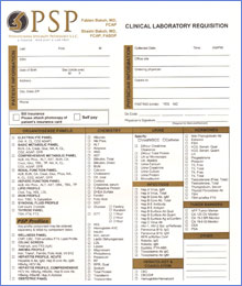 Clinical Laboratory Requisition